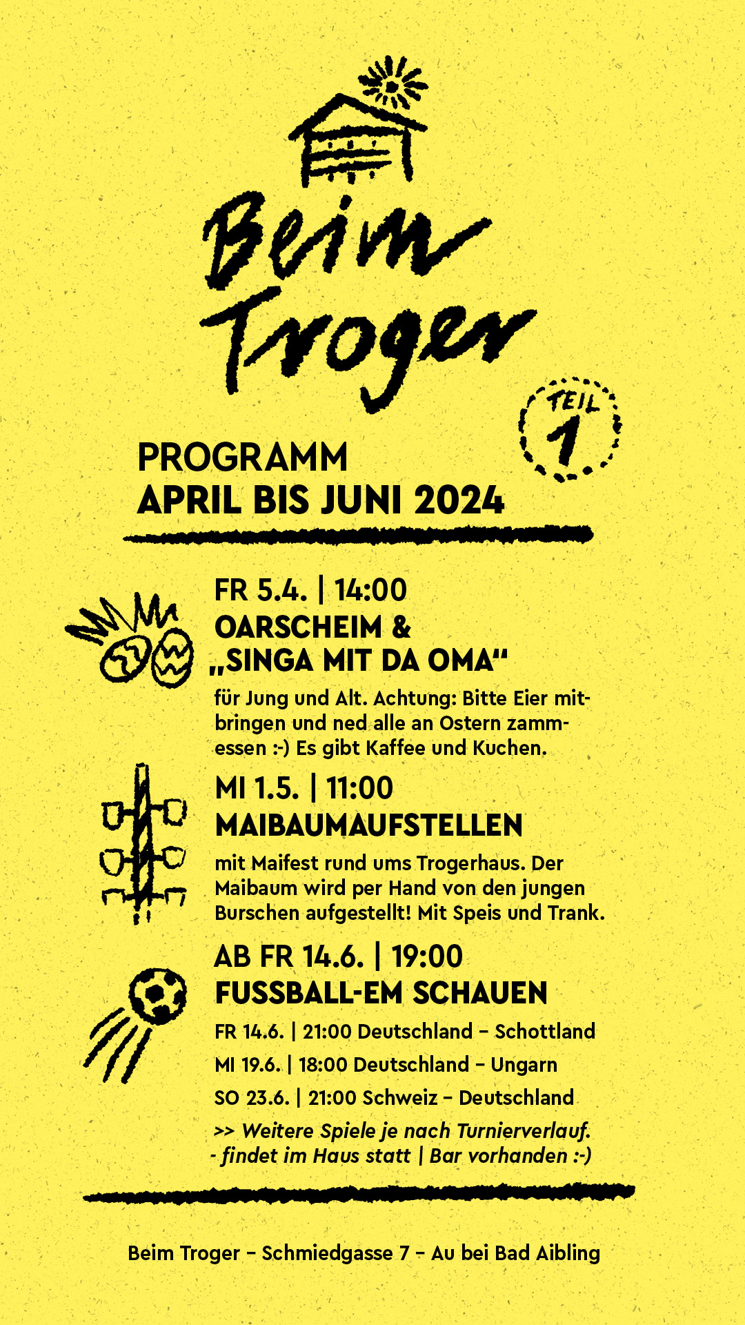 »Beim Troger« Programm April - Juni 2024